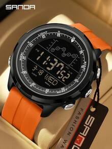SANDA New Watch For Men LED Digital Chronograph Stopwatch 5ATM Waterproof Electronic Luminous Clock Military Sport Wristwatch - One Size Fits All - View 22