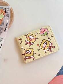 SpongeBob SquarePants Dompet Tempat Kartu Karakter Kartun Lucu, Kulit PU Lipat Ganda untuk Kartu Identitas dan Kartu Kredit, Kotak Penyimpanan Kartu Ringan Portabel, Cocok untuk Anak Laki-laki dan Perempuan untuk Penggunaan Sehari-hari. - MultiWarna - View 10