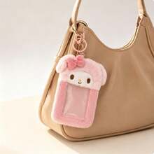 SANRIO Tempat Kartu Boneka Kartun Lucu, Sarung Kartu Foto Boneka Hewan Kawaii dengan Jendela Transparan & Gantungan, Kantong Penyimpanan Kartu Koleksi Mini, Hadiah Alat Tulis untuk Anak Perempuan, Aksesoris Dekorasi Gantungan Tas Ransel - MultiWarna - View 2