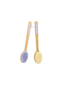 1pc Long Handle Double-Sided Bath Brush, One Side Flocked Bristles And One Side Silicone Brush, Non-Slip Hanging Scrub Brush, Unisex, Long Handle Bathing Tool - Multicolor - View 7