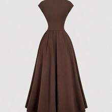 Women Short Dresses - Apricot - View 4