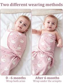 1pc Fun Print Theme Newborn Swaddle Blanket, Bottom With Dual-Way Zipper Design For Easy Diaper Change, Mixed Color, Soft Skin-Friendly Fabric, Machine Washable, Christmas/Easter/Thanksgiving/Halloween Gift For Baby - Multicolor - View 11