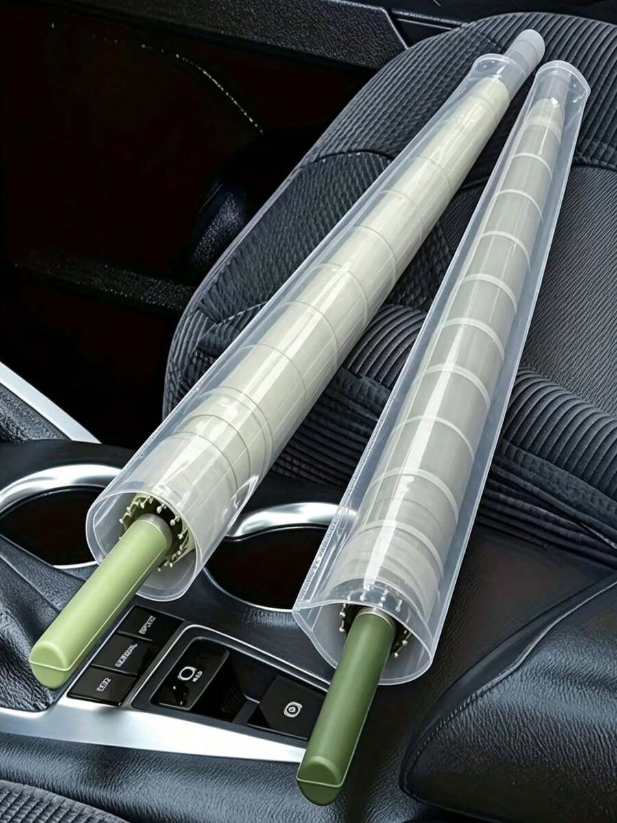 1 Set (2pcs) Transparent Waterproof Umbrella Storage Bag, Anti-Drip, Quick Drying, Compact Easy Storage, Universal For Long Handle And Folding Umbrellas, Suitable For Car, Hotel, Home, Plastic Wet Umbrella Cover, Keep Indoor Dry And Clean, Practical Home Gift