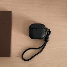 Korean Style Minimalist Rhombus Faux Leather Solid Color + Rope Earphone Case Compatible With AirPods Pro 3 New Pro 2 Protective Cover Pro Cute Apple 4 Minimalist 3 Personalized 1/2 Generation Girls Earphone Case Protective Cover Spring/Summer Earphone Case/Birthday Gift/Holiday Gift - Multicolor - View 14