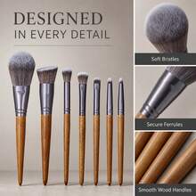 Pcs Professional Makeup Brush Set, Includes Foundation Brush, Powder Brush, Blush Brush, Concealer Brush, Eyeshadow Brush, Eyebrow Brush, Complete Makeup Tool Set, Travel Essential, Gift - Multicolor - View 4