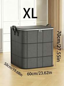 1/3pcs Large Capacity Foldable Storage Bags With Reinforced Handles And Zipper Design, Multiple Sizes Available, Suitable For Storing Blankets And Bedding, Space-Saving Closet Storage, Ideal For Bedroom And Home Use - Black - View 9
