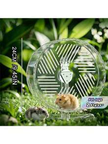 1pc Large Ultra-Quiet Hamster Running Wheel, Boredom Relief Self-Entertainment Toy, Golden Hamster Treadmill Roller Stand, Landscape Decoration Accessory - View 10