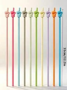 1pc 8-Color Retractable Finger Pointer, Teacher's Telescopic Teaching Pointer, Stainless Steel Mini Retractable Pointer, Kindergarten & Elementary Classroom Whiteboard Reading Guide Stick, Children's Early Education Tutoring Reading Pointer, Lightweight Portable Interactive Game Indicator Stick, Home & School Universal Teaching Aid With Colorful Silicone Handle, Telescopic Pointer For School Back To School Supplies - View 7