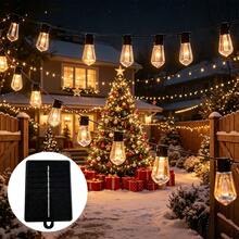 1pc Solar Powered LED String Lights, 8 Lighting Modes, Suitable For Garden, Balcony, Yard, Lawn, Corridor, Fence, Wedding Party Decoration, Outdoor Camping Tent Lighting [Solar Powered] - Solar Papaya Lamp - View 2