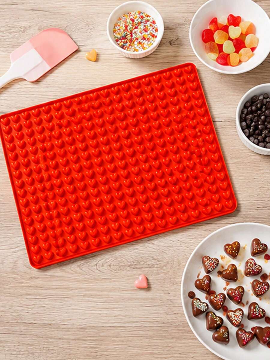 255-håls mini hjärtformad silikonbakform, hjärtformad choklad- och godisform för gelé, gelé, pudding, isbitar, dessertdekoration och DIY-hembakning, kreativt verktyg för godistillverkning - Multifärgad - Visa 1