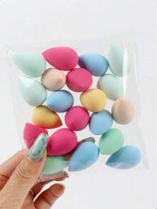 10/20/30/50/100Pcs Mini Makeup Sponge Blender Set, Multi‑Color Beauty Sponges, Wet & Dry Dual‑Use Soft Cosmetic Blending Sponge For Foundation Concealer, Portable Travel Makeup Tool, Great Gift For Her - Multicolor - View 13