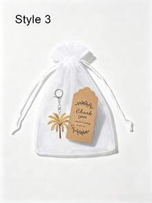 2d Acrylic Coconut Tree Keychain, Keychain, Middle Eastern, Arabic Exotic Style Pendant, Bag Hanging Birthday Gift, Ramadan, National Day - Multicolor - View 12