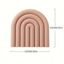 Modern Rainbow Pot Mat, Heat-Resistant Silicone Pot Mat, Colorful Arch Design, Non-Slip Kitchen Table Protector, Suitable For Hot Pots, Frying Pans, Plates And Cookware, Decorative Table Accessory, Home Kitchen Use, Cute Gift Idea - View 5