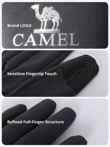 CAMEL CROWN Unisex Winter Touchscreen Gloves, Windproof Warm Heating Gloves, Suitable For Outdoor Hiking, Cycling And Electric Motorcycle Riding - Carbon Ash - View 5