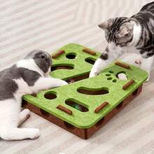 Interactive Cat Toy, Educational Cat Toy With Maze Tunnel And Random Color Bell Ball. Made Of Durable Felt, No Battery Required, Suitable For Indoor Cats (Ball Color Random). - View 3