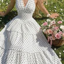 Women Short Dresses - Whole Grain Coffee - View 4