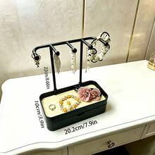 Multi-Color Multi-Function Vanity Jewelry Organizer/Jewelry Box/Necklace Rack, Room Decor Bead & Jewelry Storage Box, Can Store Earrings, Bracelets, Rings, Hair Clips, Watches, Keys And Perfume And Other Accessories. - Multicolor - View 4