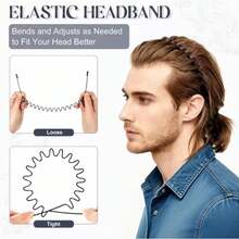 2pcs Metal Headbands, Fashion Wavy Spring Metal Hair Hoop, Unisex, Elastic Non-Slip Metal Headband, Suitable For Daily Outdoor Sports, Hair Accessories - Multicolor - View 4