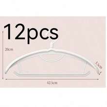 12/6 Pack Sturdy Plastic Hangers - Reinforced Shoulder Design, 360-Degree Swivel Hook, Non-Slip Polished Surface, Perfect For Adult Clothing Storage, Closet Organization And Wardrobe Display - Beige - View 9