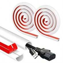 Self-Adhesive Floor Cable Cover, Anti-Crush Wear-Resistant Wiring Duct, Durable Wire Organizer Cable Protector For Home Office Floor Wire Management,Can Be Cut To Any Length, Available In 1-Meter, 2-Meter, 3-Meter, And 5-Meter Lengths. - A - View 2