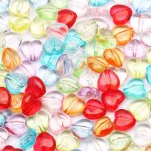 50pcs Fashionable Multicolor Heart-Shaped Beads - Heart - View 4