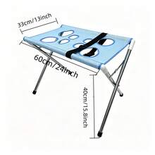 1pc Pet Grooming Hammock Foldable Stand For Dog Grooming Hammock Aluminium Alloy Support Suitable Support For Nail Trimming Bathing & Care Ear Cleaning And Daily Care(Black Strap) - Baby Blue - View 4