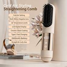 Mini USB Rechargeable Curling Iron With Negative Ion Hair Care, LED Digital Temperature Control Up To 320°C, Travel-Friendly & Dorm-Ready, Essential Portable Styling Tool For Curls On The Go.Halloween - B - View 13