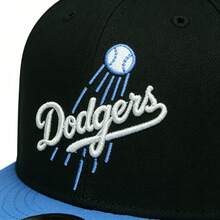 New Era 59FIFTY LA Dodgers Black Light Blue 27918 - Black - View 5