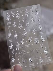 1 Crystal Diamond Nail Art Luxury Sticker Self-Adhesive New Minimalist Winter Atmosphere Nail Charm Sticker Christmas Bow Nail Art Decoration Sticker - Multicolor - View 5