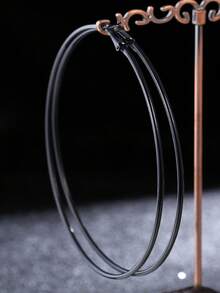 1pair Sexy Exaggerated Extra Large Hoop Earrings For Women, Party & Daily Punk Style Accessory - Silver - View 10