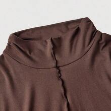 Women Short Dresses - Apricot - View 7