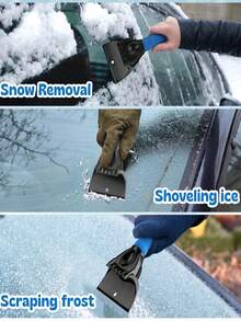 Car Windshield Snow & Ice Scraper, Suitable For Car And Small Truck Window Defrosting & De-Icing Tool, With Foam Handle (Classic Style) - Multicolor - View 3