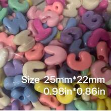 Approx. 20PCS/50PCS Acrylic Colorful Cute Letter Beads, Macaron Spring Color Palette Large Letter Beads For Early Education, Suitable For Handmade DIY Beaded Jewelry, Pendant, Craft, Phone Charm, Decoration Material - Colorful Q-style Letter Beads - View 6