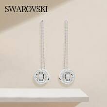 Swarovski DEXTERA Women's Earrings Studs 5636435 - Silver - View 1