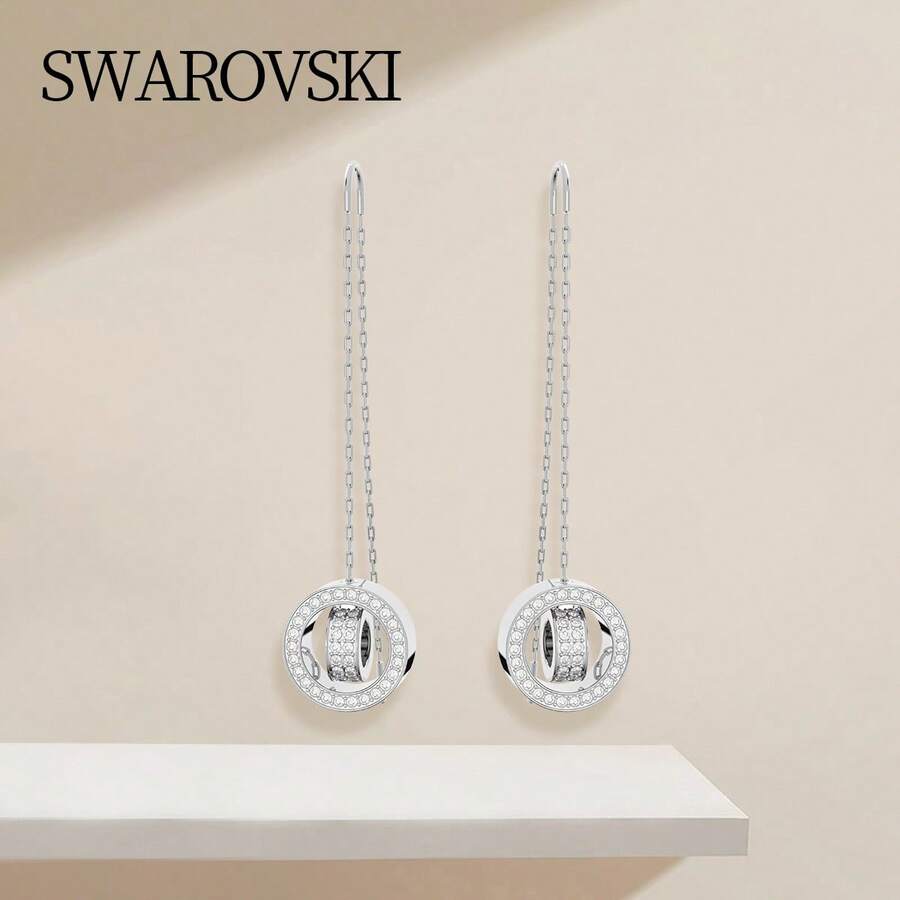 Swarovski DEXTERA Women's Earrings Studs 5636435 - Silver - View 1