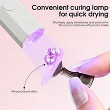 Portable Nail Lamp Nail Polish Drying Lamp UV/LED Nail Curing Lamp With Digital Display USB Rechargeable Gel Curing Lamp With Stand Hands-Free Nail Lamp Suitable For Home And Salon Use Gel Nail Curing - Multicolor - View 5