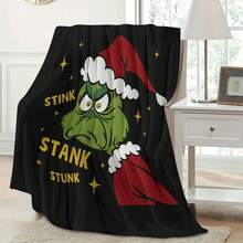 The Grinch بطانية قيلولة ناعمة ومريحة 1 قطعة بطبعة كاملة من الفلانيل الحديثة - شجرة عيد الميلاد - بطانية قيلولة من البوليستر - عملية طباعة رقمية، مناسبة للأريكة والسرير والسفر وديكور المنزل والمكتب - متعدد الألوان - مشاهدة 6