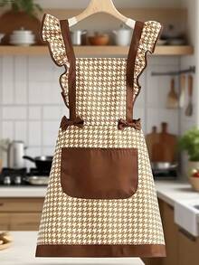 1pc Customizable Personalized Name Letter Embroidery Japanese & Korean Style Apron, Princess Maid Apron, Cute Apron For Home, Oil-Proof, Water-Resistant, Dirt-Resistant, Easy To Clean, Fade-Resistant, Wrinkle-Resistant, Wear-Resistant, Breathable And Comfortable, High-Density Polyester Fabric, Sweet Lolita Suspender Apron, Kitchen Apron For Home Cooking, Baking, Dessert Making And Housework Cleaning - Multicolor - View 6