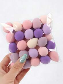 10/20/30/50/100Pcs Mini Makeup Sponge Blender Set, Multi‑Color Beauty Sponges, Wet & Dry Dual‑Use Soft Cosmetic Blending Sponge For Foundation Concealer, Portable Travel Makeup Tool, Great Gift For Her - Multicolor - View 20