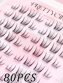 10-Row Glue-Free Segmented Clustered Upper Eyelashes, Suitable For Beginners, Lightweight And Natural Design, Soft And Comfortable To Wear, Easy To Apply, Natural Eye Makeup - C - View 4