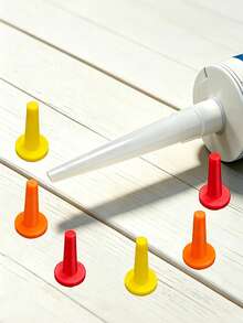 2/1pc Reusable Sealing Glue Cap, Sealing Glue Saver Cap, Plastic Caulk Tube Sealing Cap, Multi-Color Leak-Proof Sealing Cap For Caulk Tube Pipe Repair, DIY Home Tool - Multicolor - View 6