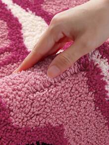 1pc Bathroom Rug Mat, Flocked Soft Touch, Pink Leopard Print, TPR Non-Slip Backing, Suitable For Kitchen, Outdoor, Indoor, Hallway, Bedroom, Living Room Bedside, Machine Washable Easy To Clean, Autumn Bathroom Decor Rug - Multicolor - View 9