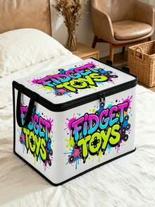 Foldable Multi-Functional Clothes Storage Box (Urban Street Graffiti Style) With Handle, Suitable For Home Closet Organization, Can Be Used For Travel, Moving, Camping And Underbed Storage - Multicolor - View 4