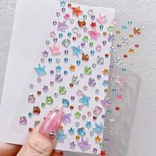 330pcs Self-Adhesive Jewelry, Suitable For Handmade Crafts; Gem Stickers For Use; Also Flat Plastic Fake Jewelry For Scrapbooking, And Gemstones For Face Decoration - Multicolor - View 10