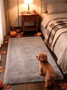 1pc Autumn/Winter Faux Rabbit Fur Design Decorative Rug Mat - Luxury Decor, Plush Feel Rug, Decorative Carpet, Bedroom Decor, Small Rug, Carpet, Home Decor, Living Room Rug, Living Room Small Rug, Bedroom Rug, Living Room Home Decor, Outdoor Rug, Washable Carpet - A - View 3