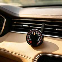 1pc/2pcs 27mm Car Dashboard Thermometer, Pointer Type Plastic Round Celsius Temperature Gauge Accessory - A - View 12