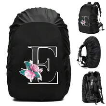 Backpack Rain-Proof Cover Large-Capacity Foldable Hiking Backpack Dust And Sun Protection Cover Suitable For Hiking Camping Mountaineering Outdoor Activities Initial Name 26 Letters Pattern - Black 60L - View 24