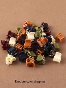 50/20/10pcs/Set Morandi Color Mini Hair Clips (Random Color) Casual Hair Accessories, Summer Women's Hair Accessories, Includes 1pc - Multicolor - View 3