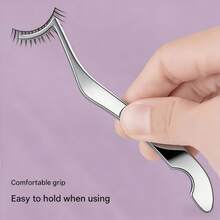 3pcs Stainless Steel Seahorse Shaped Tweezers, Beginner-Friendly Eyelash Extension Auxiliary Tool, High Precision Tweezers, Portable Seahorse Shaped Eyelash Curler - One Size - View 5