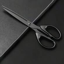2pcs Rust-Proof Stainless Steel Scissors, Sharp Blade, Comfortable Grip - Ideal For Office And Home Use, Office Supplies | Stylish Black Appearance | Durable, Office Scissors - Sets - View 5